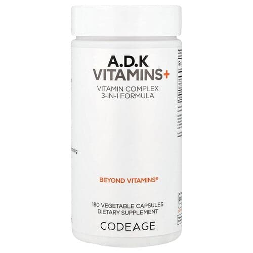 Codeage, Βιταμίνες A, D, K+, 180 φυτικές κάψουλες