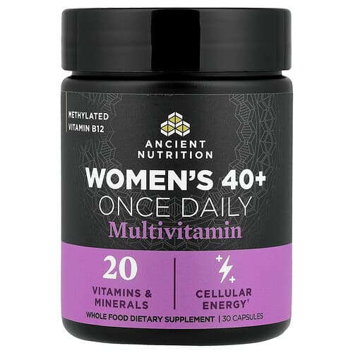 Ancient Nutrition, Πολυβιταμίνη για γυναίκες 40+, 30 κάψουλες, μία φορά την ημέρα