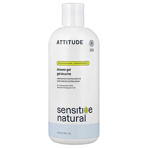 ATTITUDE, Αφρόλουτρο Sensitive Natural, Χωρίς Άρωμα, 473 ml