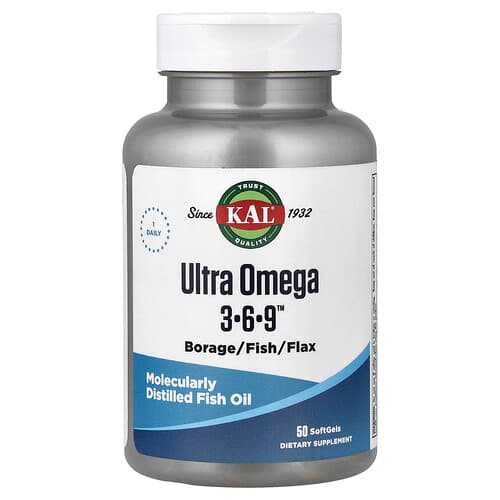 KAL, Ultra Omega 3-6-9™, 50 μαλακές κάψουλες