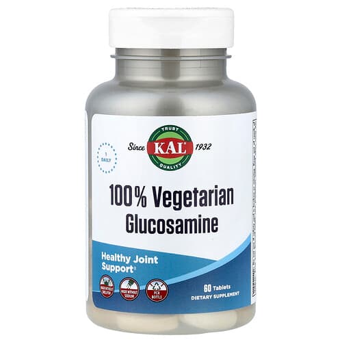 KAL, 100% Χορτοφαγική Γλυκοζαμίνη, 1.000 mg, 60 Ταμπλέτες