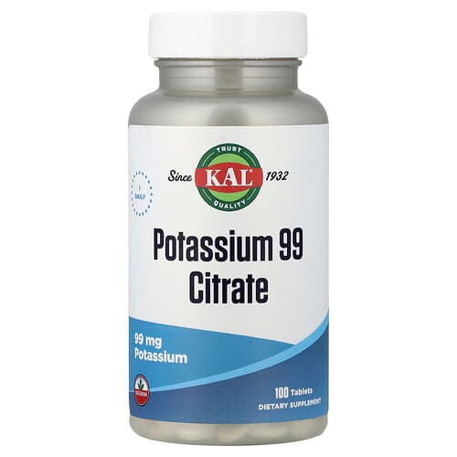 KAL, Κιτρικό κάλιο 99, 99 mg, 100 δισκία