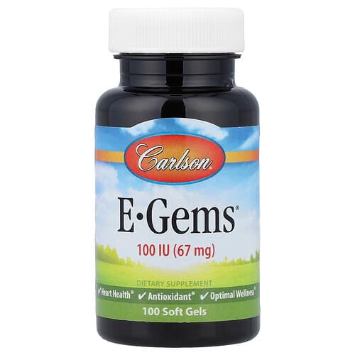 Carlson, E-Gems®, 67 mg (100 IU), 100 μαλακές κάψουλες