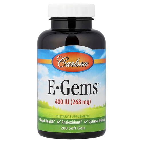 Carlson, E-Gems®, 400 IU (268 mg), 200 μαλακές κάψουλες