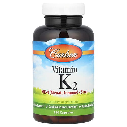 Carlson, Βιταμίνη K2, 5 mg, 180 κάψουλες