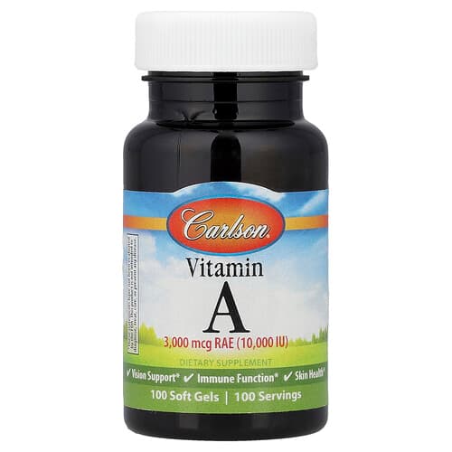 Carlson, Βιταμίνη Α, 3.000 mcg RAE (10.000 IU), 100 Μαλακά Τζελ