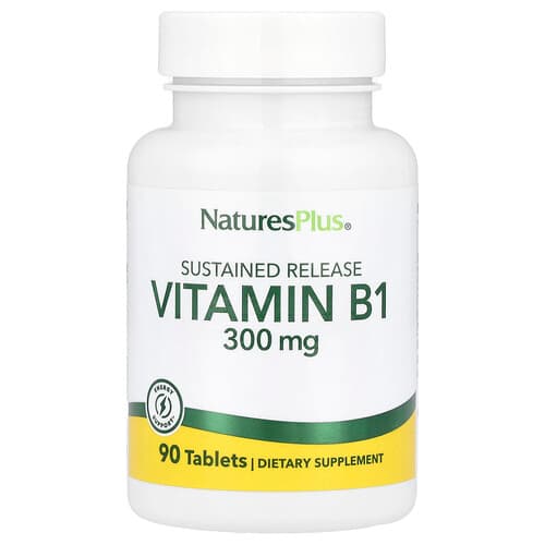 NaturesPlus, Βιταμίνη Β1, 300 mg, 90 Ταμπλέτες