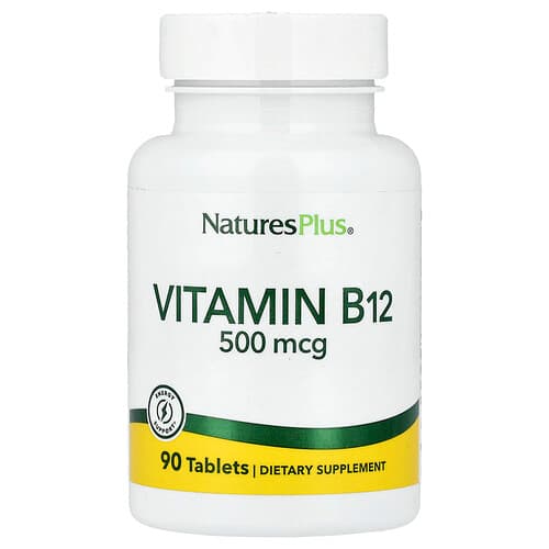 NaturesPlus, Βιταμίνη Β-12, 500 mcg, 90 δισκία