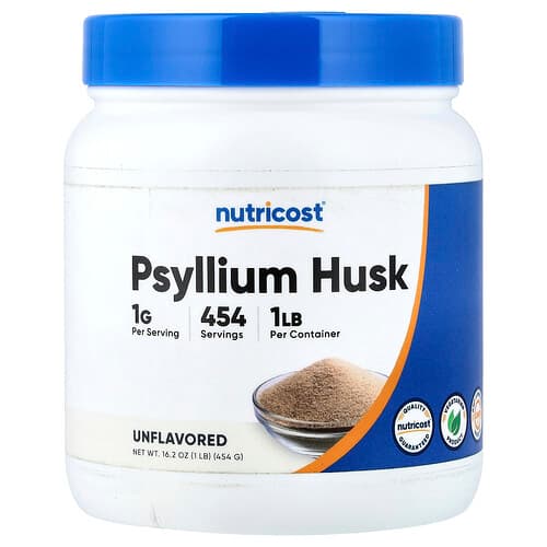 Nutricost, Φλοιός ψυλλίου, χωρίς γεύση, 16,2 ουγκιές (454 g)