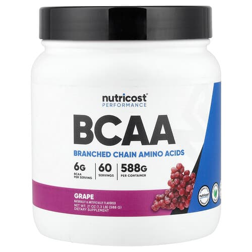 Nutricost, Απόδοση, BCAA, Σταφύλι, 588 γρ.