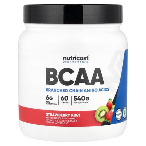 Nutricost, Απόδοση, BCAA, ακτινίδιο φράουλας, 540 g (1,2 lb)