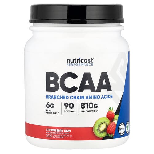 Nutricost, Απόδοση, BCAA, Ακτινίδιο φράουλας, 1,8 lb (810 g)