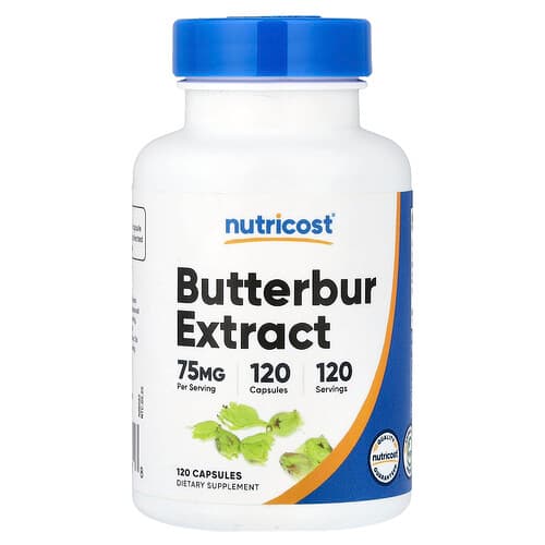Nutricost, Εκχύλισμα Butterbur, 75 mg, 120 Κάψουλες