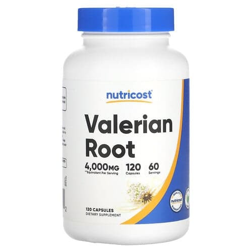 Nutricost, Ρίζα βαλεριάνας, 120 κάψουλες (2,000 mg ανά κάψουλα)
