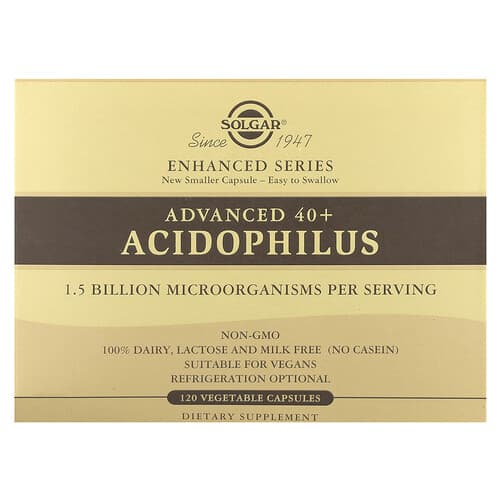 Solgar, Προηγμένο 40+ Acidophilus, 120 φυτικές κάψουλες