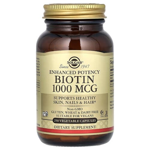 Solgar, Βιοτίνη, 1.000 mcg, 250 φυτικές κάψουλες