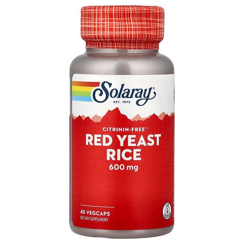 Solaray, Κόκκινο ρύζι μαγιάς, 600 mg, 45 VegCaps