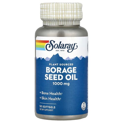 Solaray, Borage Seed Oil, 1.000 mg, 50 Μαλακές Κάψουλες