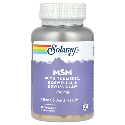 Solaray, MSM με κουρκούμη, Boswellia &; νύχι του διαβόλου, 750 mg, 90 VegCaps