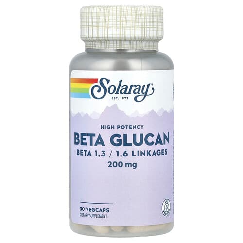 Solaray, Βήτα Γλυκάνη Υψηλής Ισχύος, 200 mg, 30 Φυτικές Κάψουλες