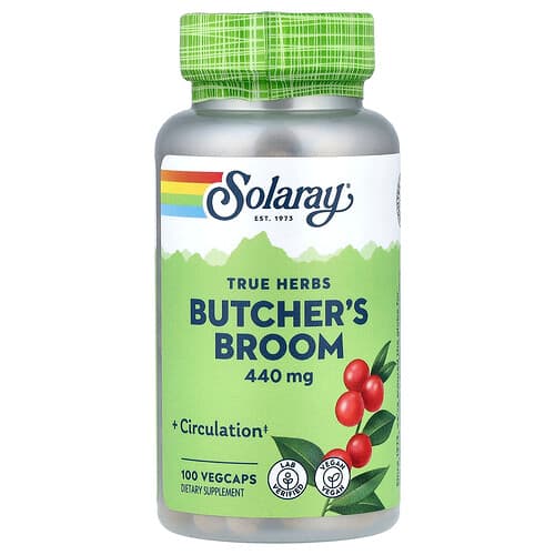 Solaray, Αληθινά Βότανα, Σκούπα Κρεοπωλείου, 440 mg, 100 VegCaps