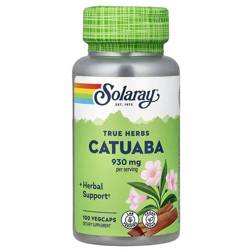 Solaray, True Herbs, Catuaba, 100 φυτικές κάψουλες (465 mg ανά κάψουλα)