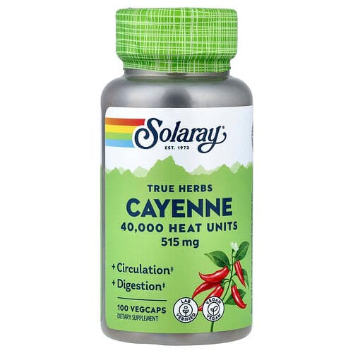 Solaray, Αληθινά Βότανα, Καγιέν, 515 mg, 100 VegCaps