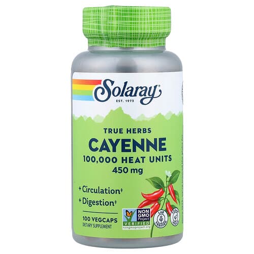Solaray, Αληθινά Βότανα, Καγιέν , 450 mg, 100 Vegcaps