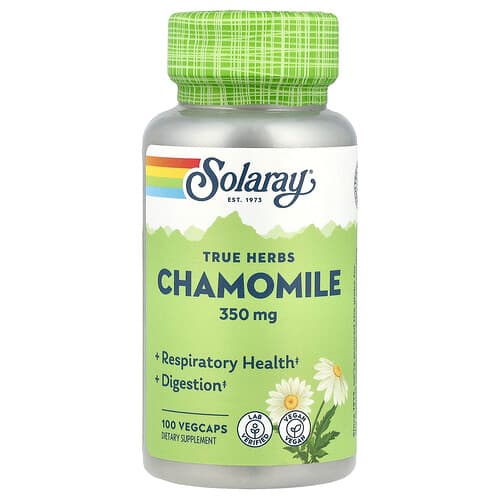 Solaray, True Herbs, Χαμομήλι, 350 mg, 100 φυτικές κάψουλες