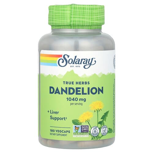 Solaray, True Herbs, Πικραλίδα, 180 φυτικές κάψουλες (520 mg ανά κάψουλα)