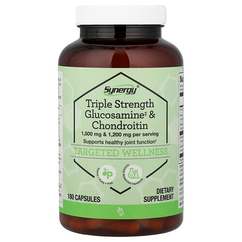 Vitacost, Synergy®, Τριπλής Ισχύος Γλυκοζαμίνη & Χονδροϊτίνη, 180 Κάψουλες