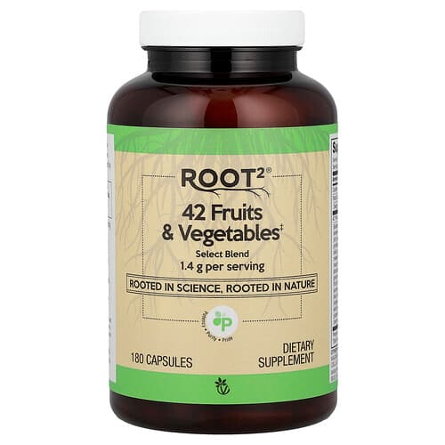Vitacost, Root2®, 42 Φρούτα & Λαχανικά, 180 Κάψουλες