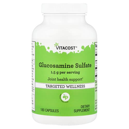 Vitacost, Θειική γλυκοζαμίνη, 1.500 mg, 180 κάψουλες