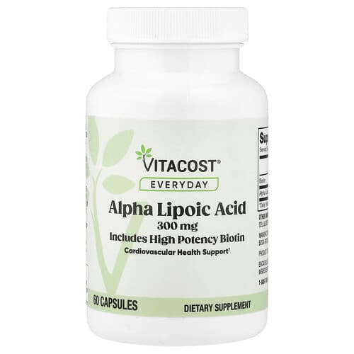 Vitacost, Καθημερινά, Άλφα Λιποϊκό Οξύ, 60 Κάψουλες