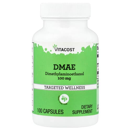 Vitacost, DMAE, 100 mg, 100 κάψουλες