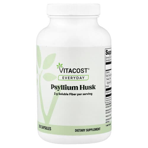 Vitacost, Φλοιοί Ψυλλίου, 2.625 mg, 200 κάψουλες