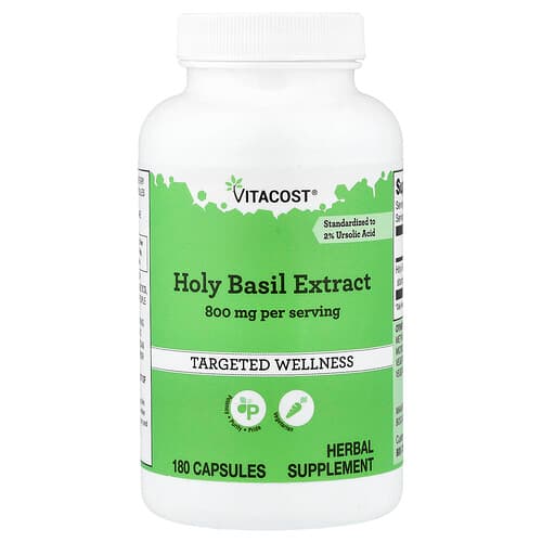 Vitacost, Εκχύλισμα Αγίου Βασιλικού, 180 κάψουλες (400 mg ανά κάψουλα)