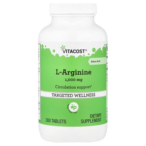 Vitacost, L-αργινίνη, 1.000 mg, 300 δισκία