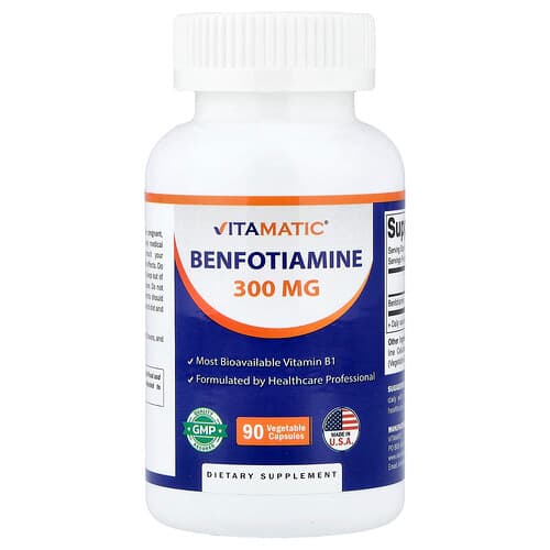 Vitamatic, Benfotiamine, 300 mg, 90 φυτικές κάψουλες