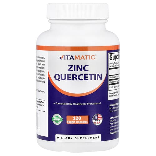 Vitamatic, Κερσετίνη ψευδαργύρου, 120 φυτικές κάψουλες