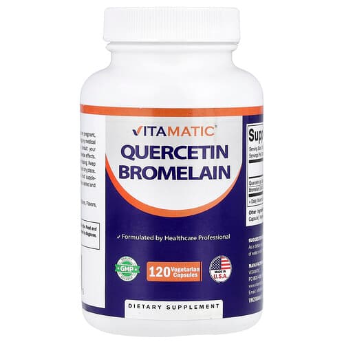 Vitamatic, Κερσετίνη Βρωμελίνη, 120 χορτοφαγικές κάψουλες