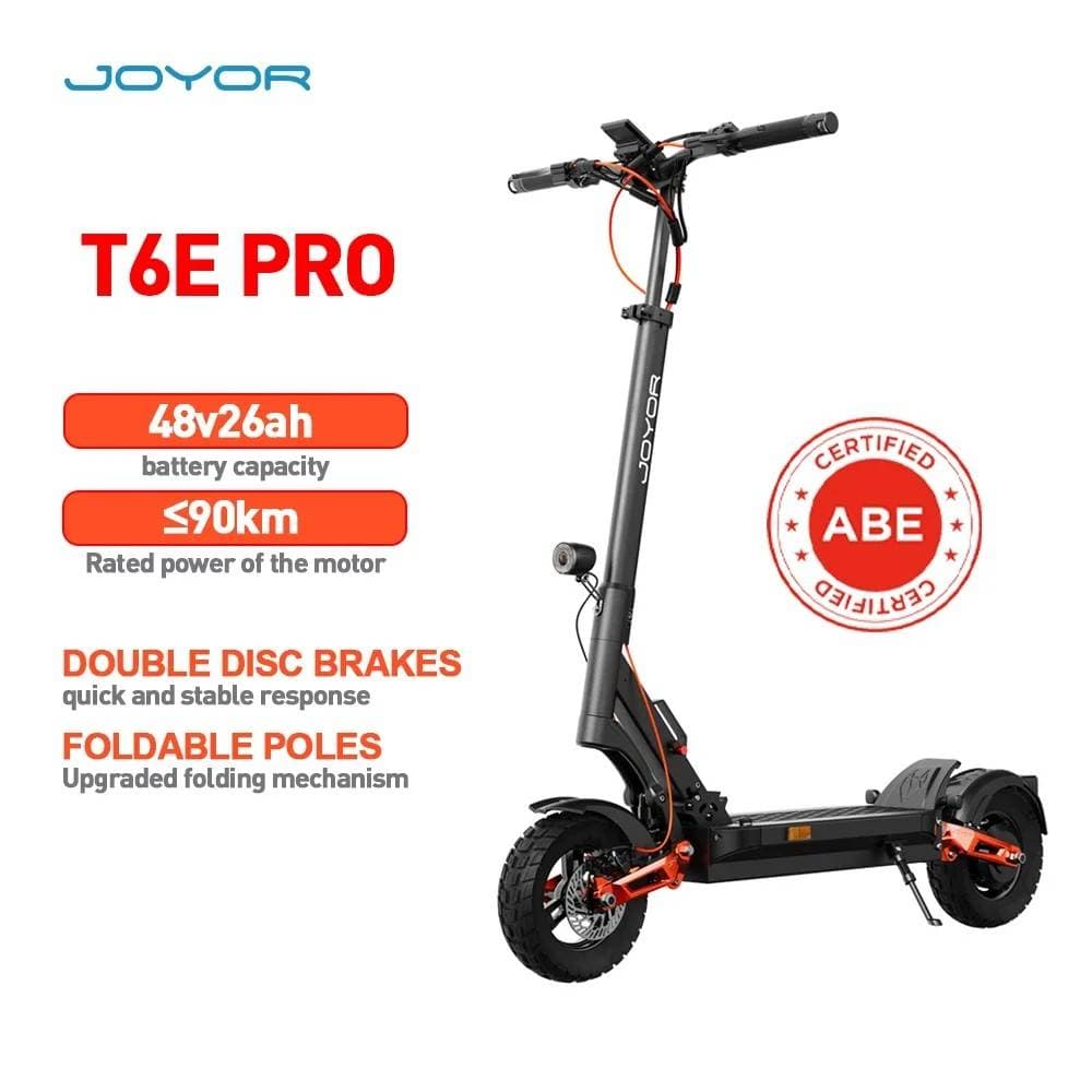 JOYOR T6E PRO (ABE) Adult Electric Scooter 48V26AH Front and Rear Turn Signals Scooter 10" Tire German Road Permission E-Scooter